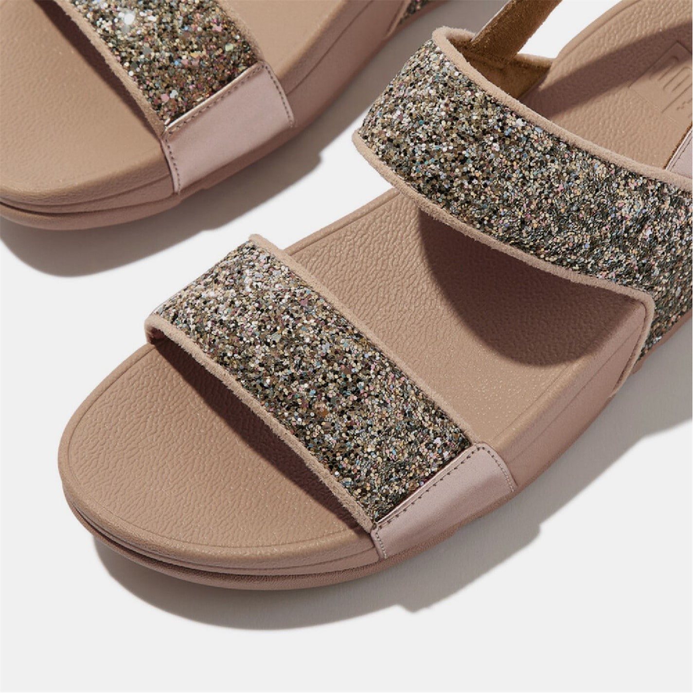 Fitflop Beige 5316639 Lulu Multi-Tonal Giltter Back-Strap Sandals - 5
