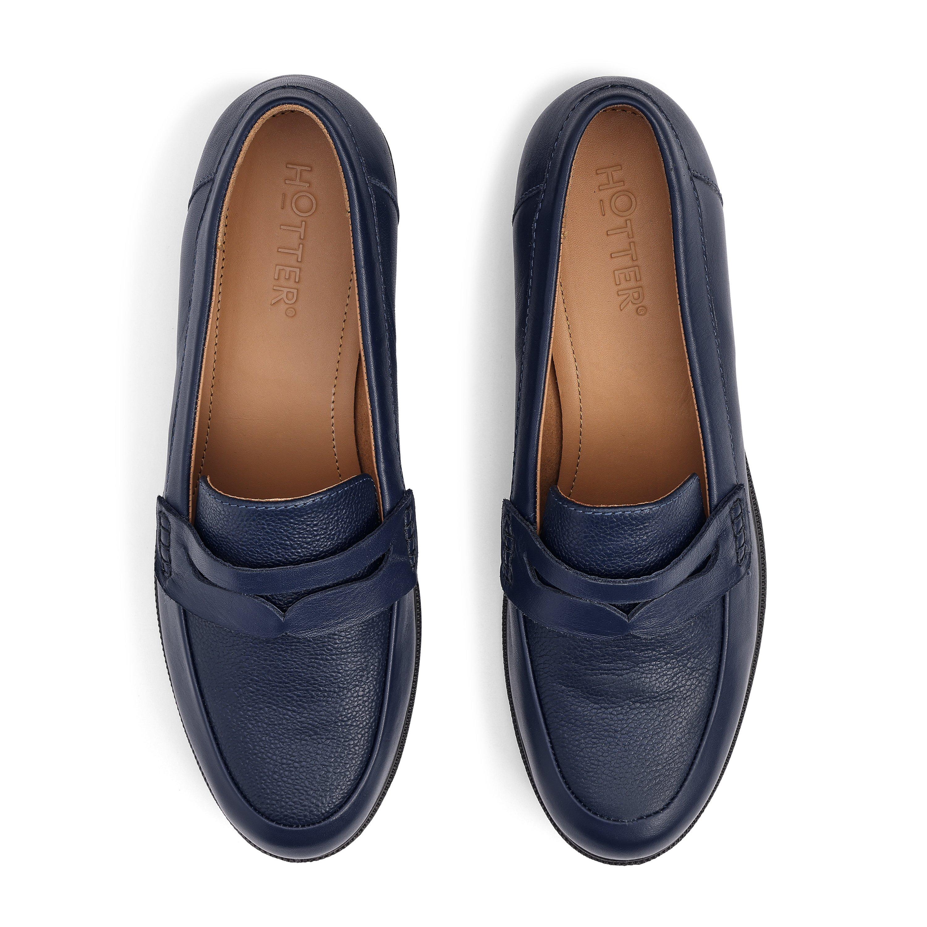 Hotter French Navy 3995473 Dorset Standard Fit Loafers - 3