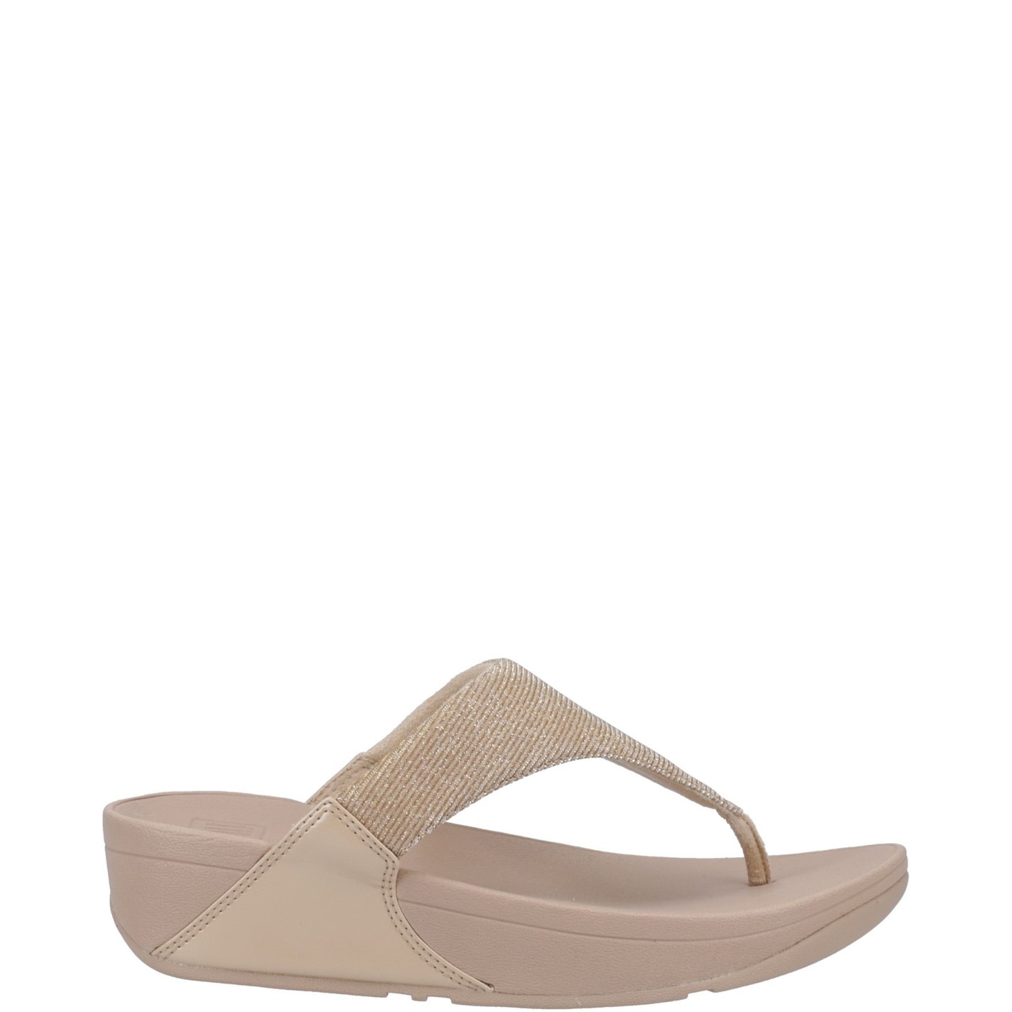 FitFlop Beige 9990251 Lulu Shimmerlux Toe Post Sandals - 1