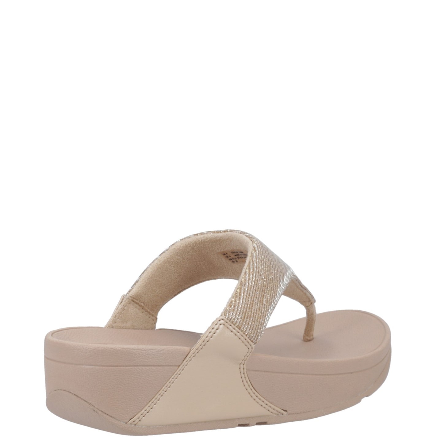 FitFlop Beige 9990251 Lulu Shimmerlux Toe Post Sandals - 3