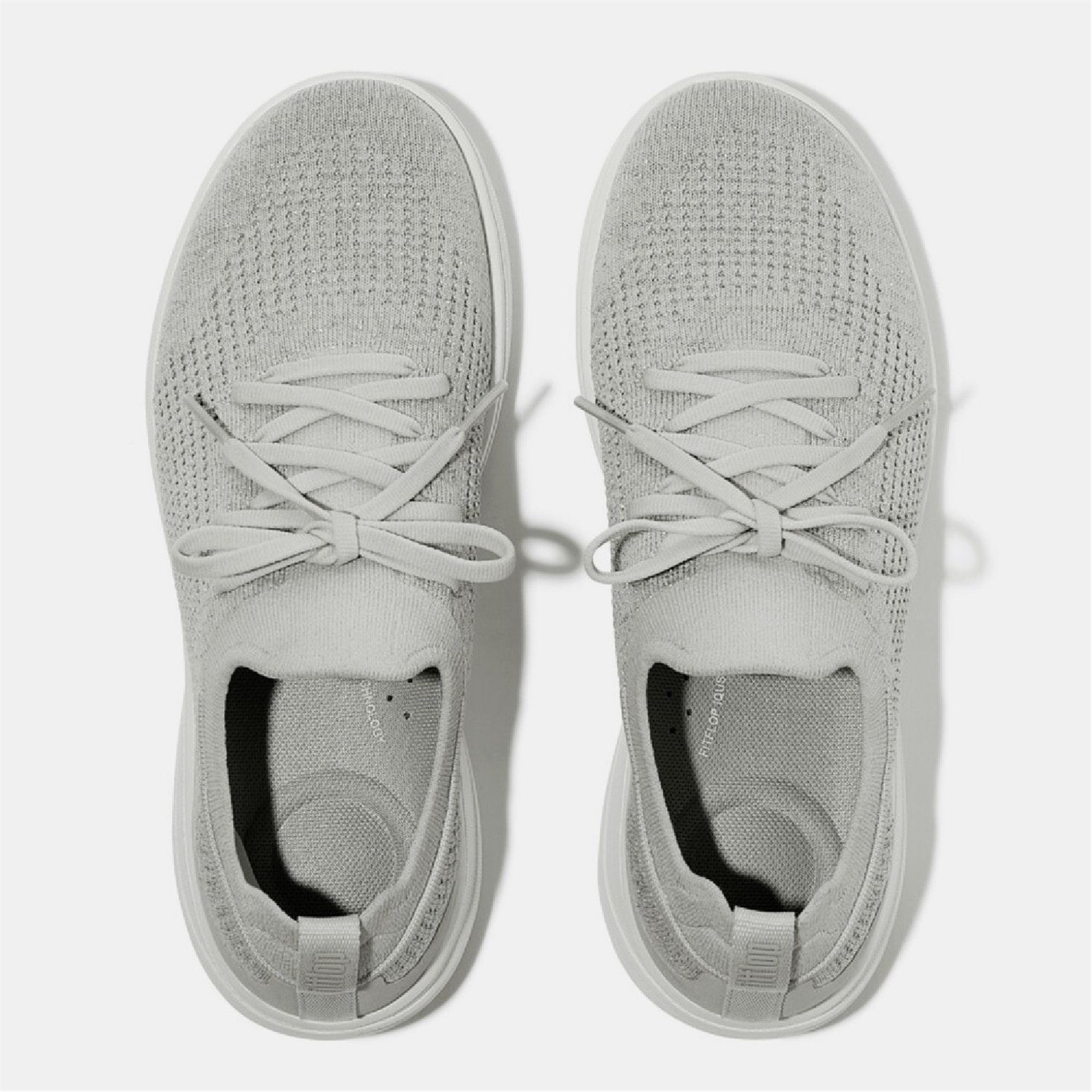 Tenisky Fitflop Grey 7029923 Super-Q Knit Slip-On Laced Trainers - 3