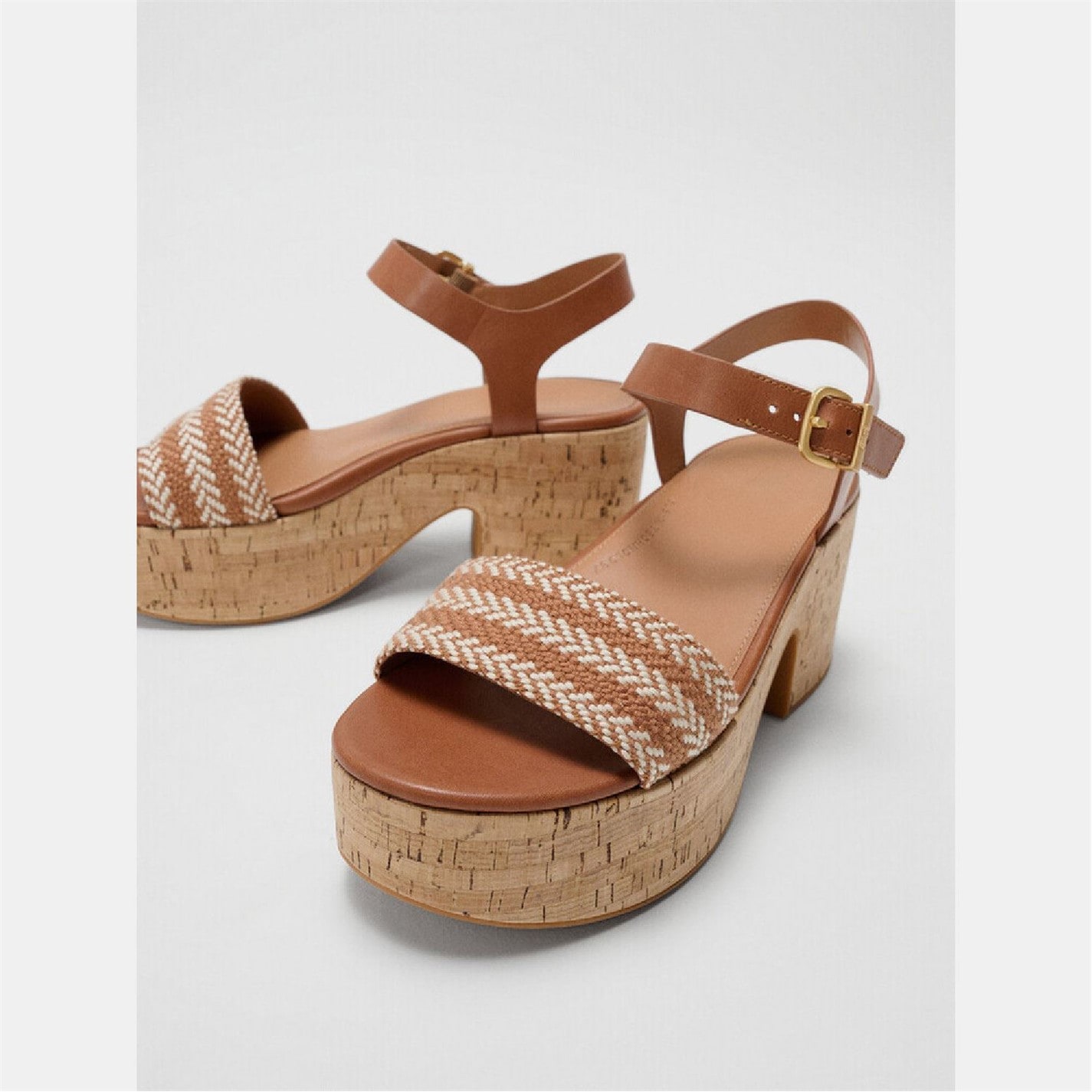 Hush Puppies Tan 2936604 Platfforms Ankle-Strap Sandals - 5