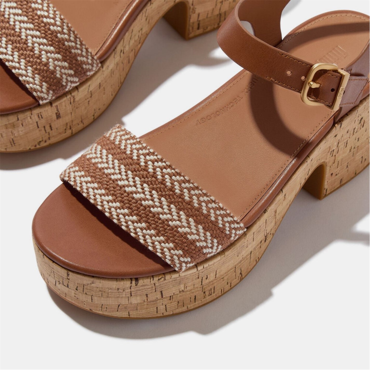 Hush Puppies Tan 2936604 Platfforms Ankle-Strap Sandals - 6