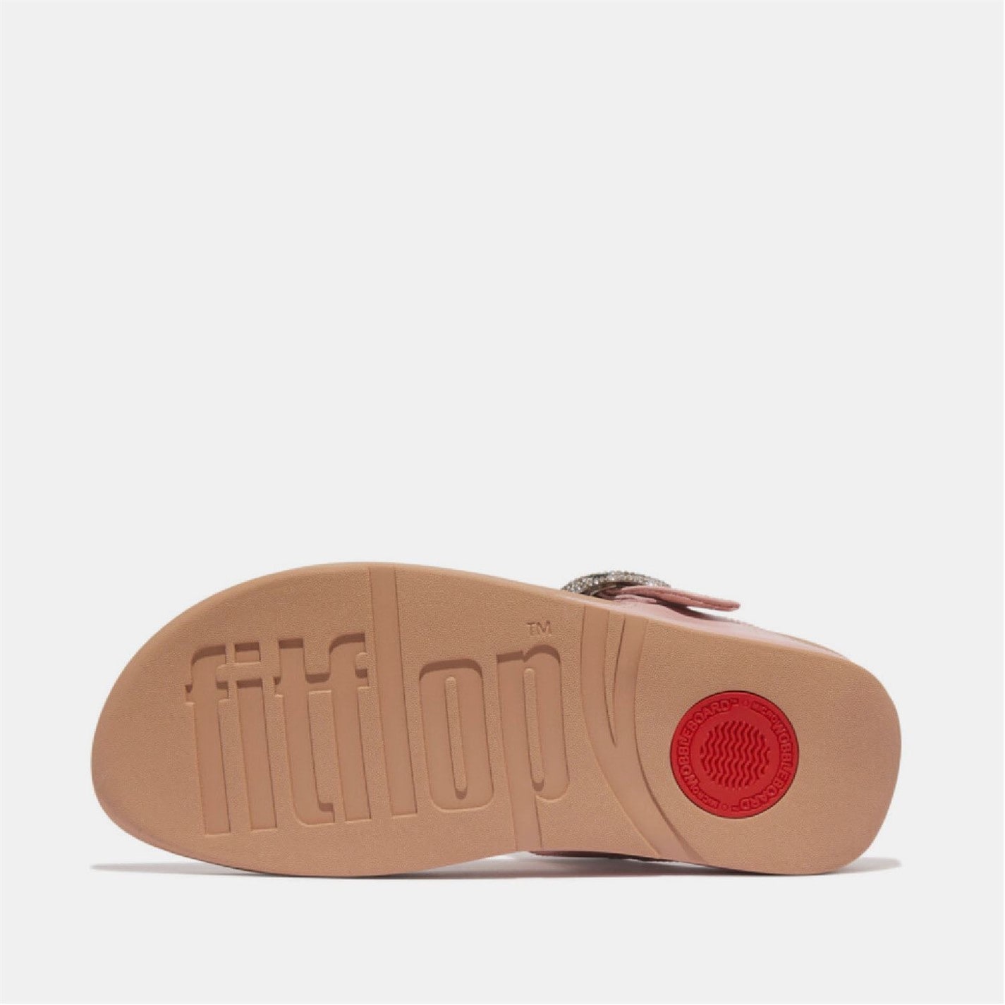 FitFlop Beige 2470110 Lulu Crystal-Buckle Leather Toe-Post Sandals - 4