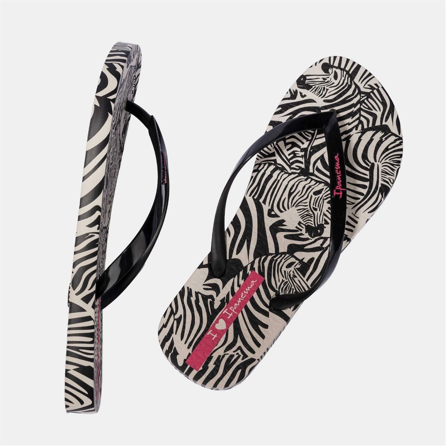 Ipanema Beige Black 738573 Animal Print VI Fem Flip Flops - 3