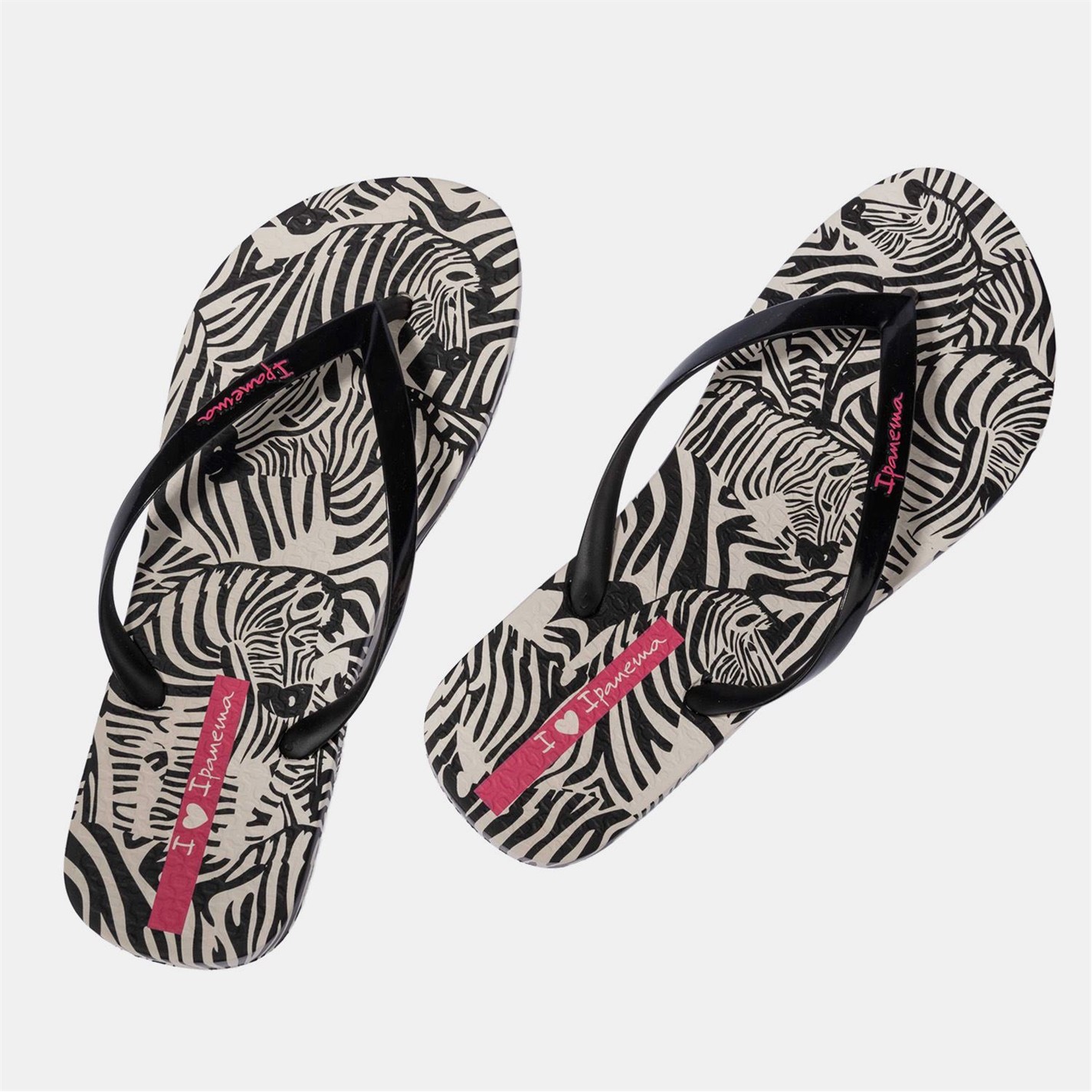 Ipanema Beige Black 738573 Animal Print VI Fem Flip Flops - 4