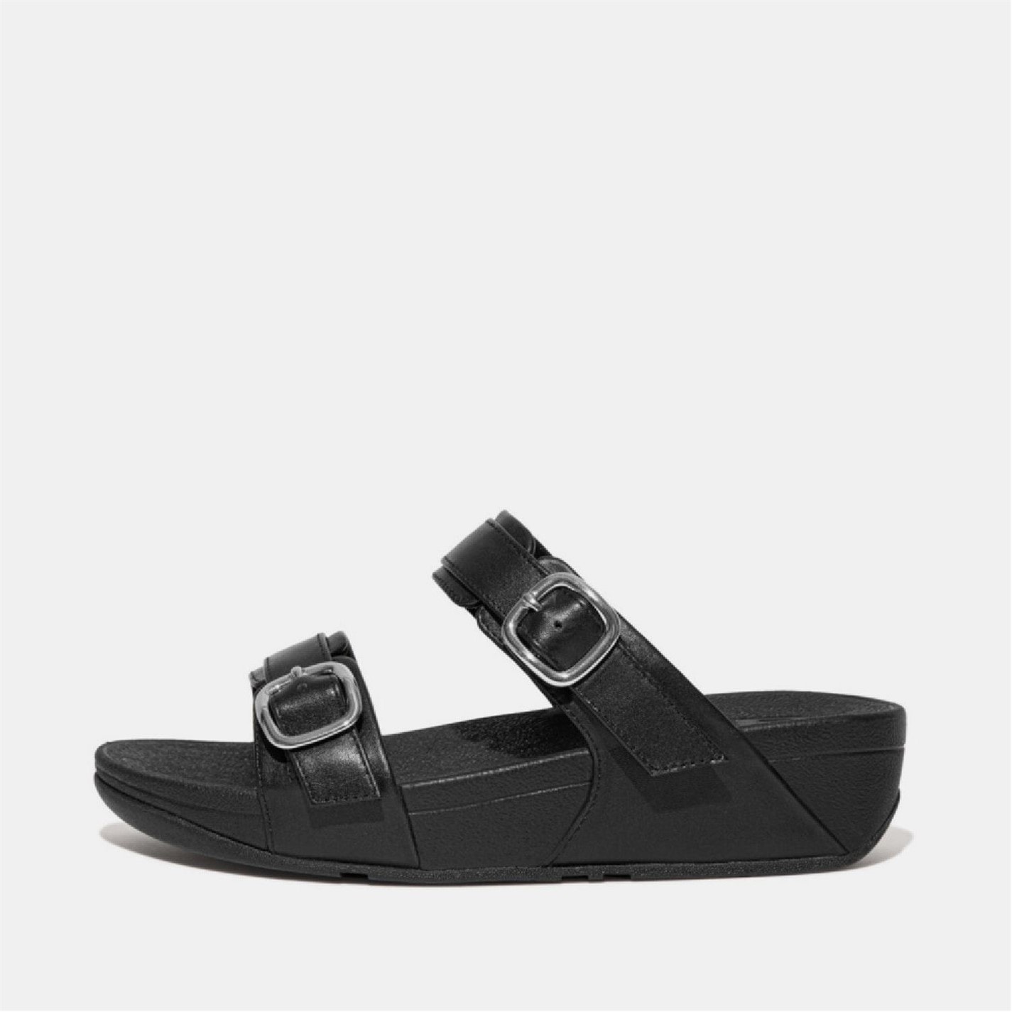 Fitflop Black 1140378 Lulu Adjustable Leather Sliders - 1