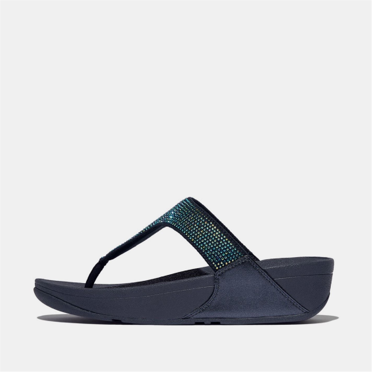 Fitflop Navy 8914638 Lulu Crystal Toe-Post Sandals - 1
