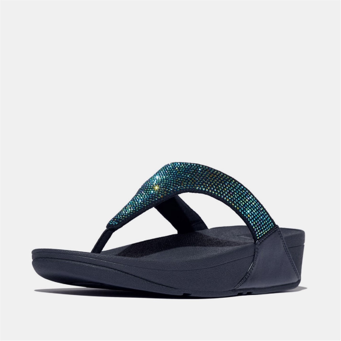 Fitflop Navy 8914638 Lulu Crystal Toe-Post Sandals - 2