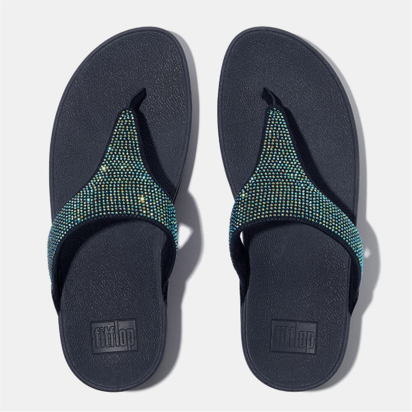 Fitflop Navy 8914638 Lulu Crystal Toe-Post Sandals - 3