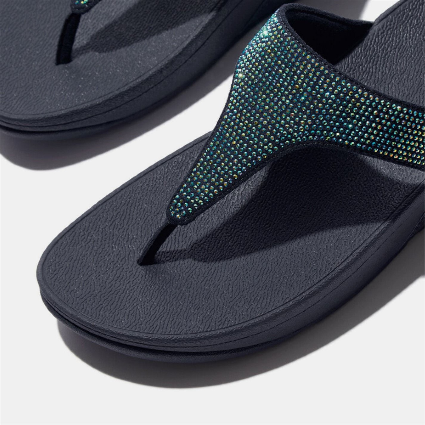 Fitflop Navy 8914638 Lulu Crystal Toe-Post Sandals - 5