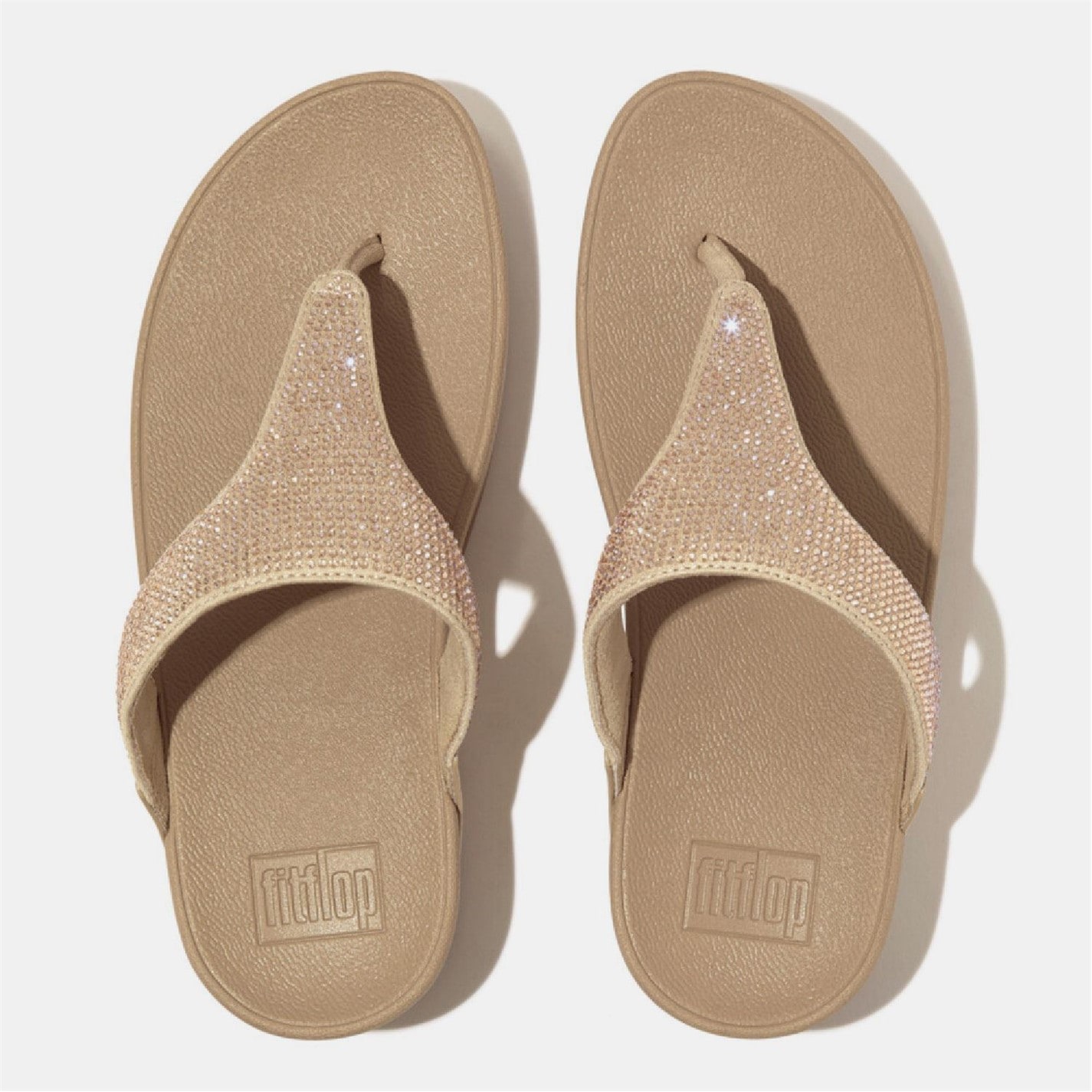 Fitflop Beige 7085699 Lulu Crystal Toe-Post Sandals - 3