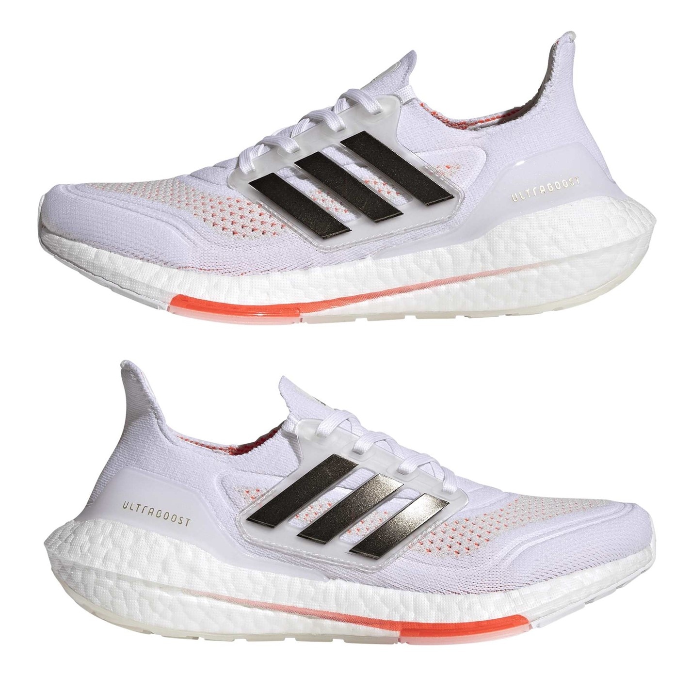 adidas White Black 3395473 Ultraboost 21 Running Shoes - 9
