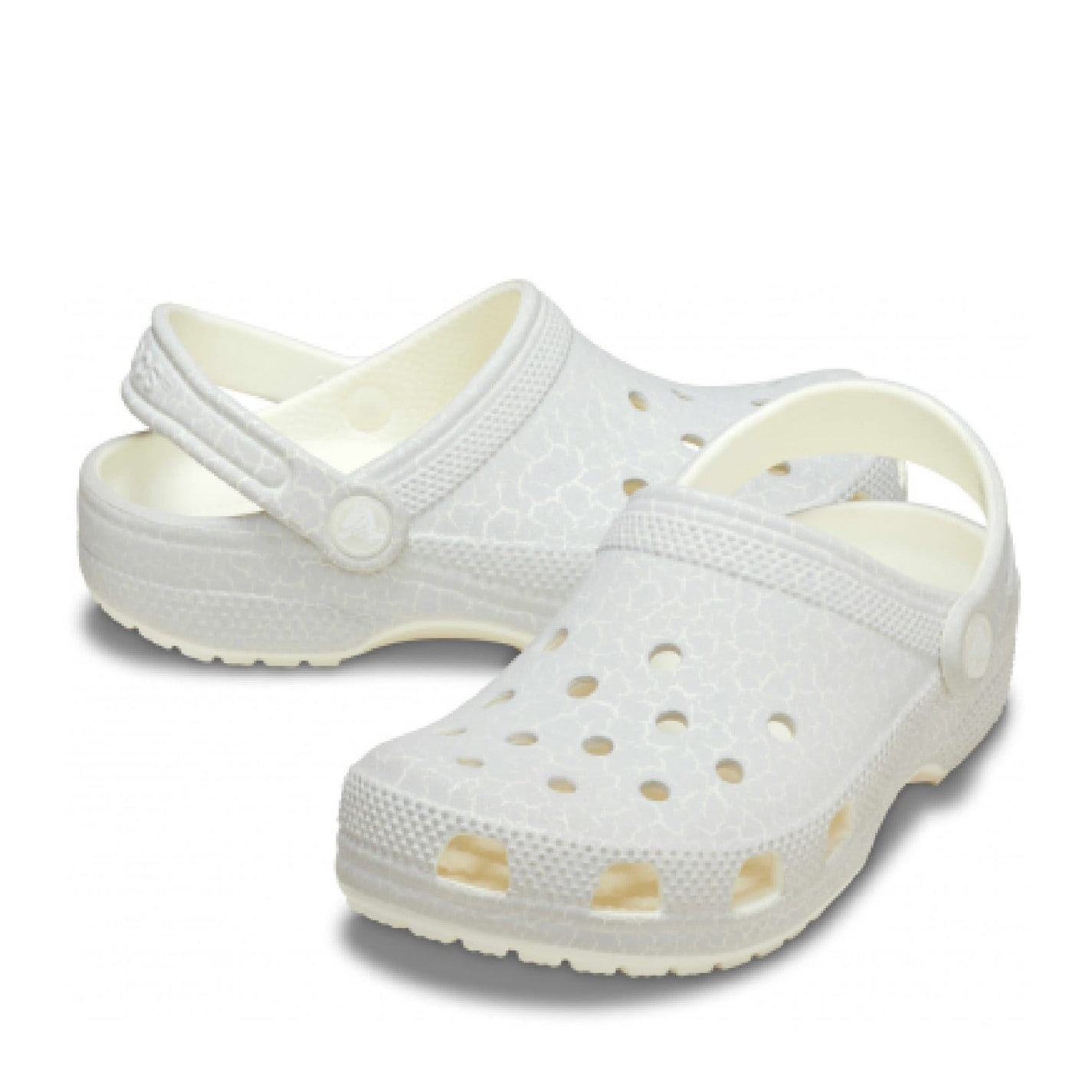 Crocs White 9781918 Classic Glow Crackle Clog - 2