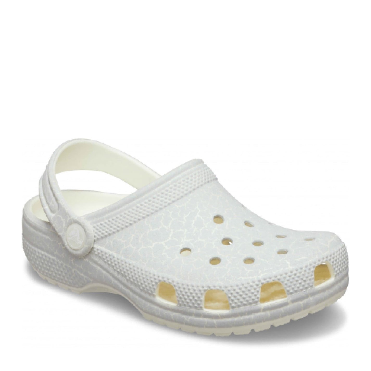 Crocs White 9781918 Classic Glow Crackle Clog - 5