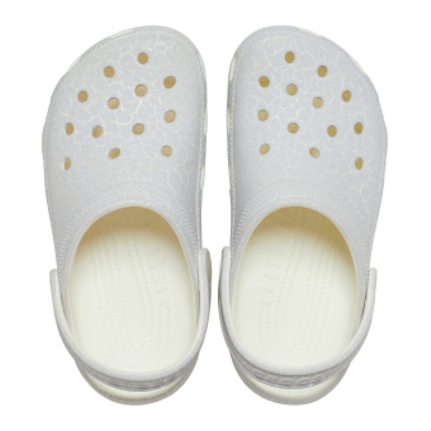 Crocs White 9781918 Classic Glow Crackle Clog - 6