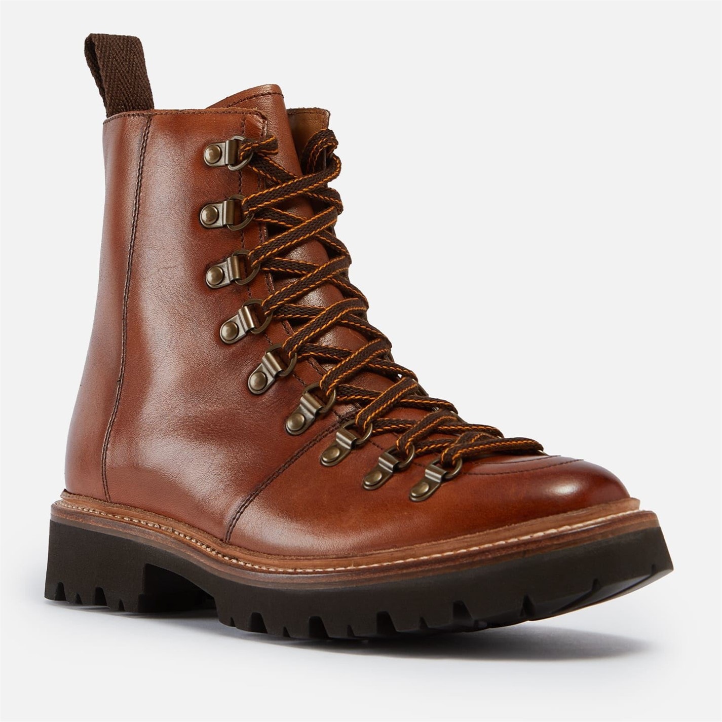 Boty Grenson Tan 848140 Nanette Hand Painted Leather Hiking Style Boots - 2