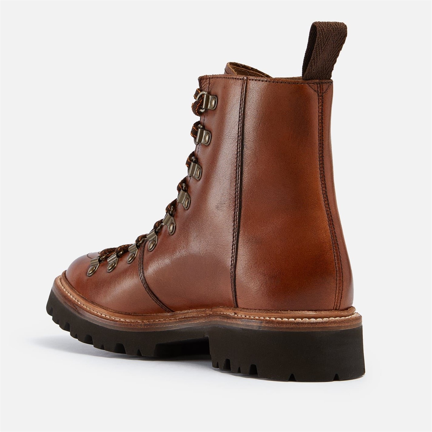 Boty Grenson Tan 848140 Nanette Hand Painted Leather Hiking Style Boots - 3