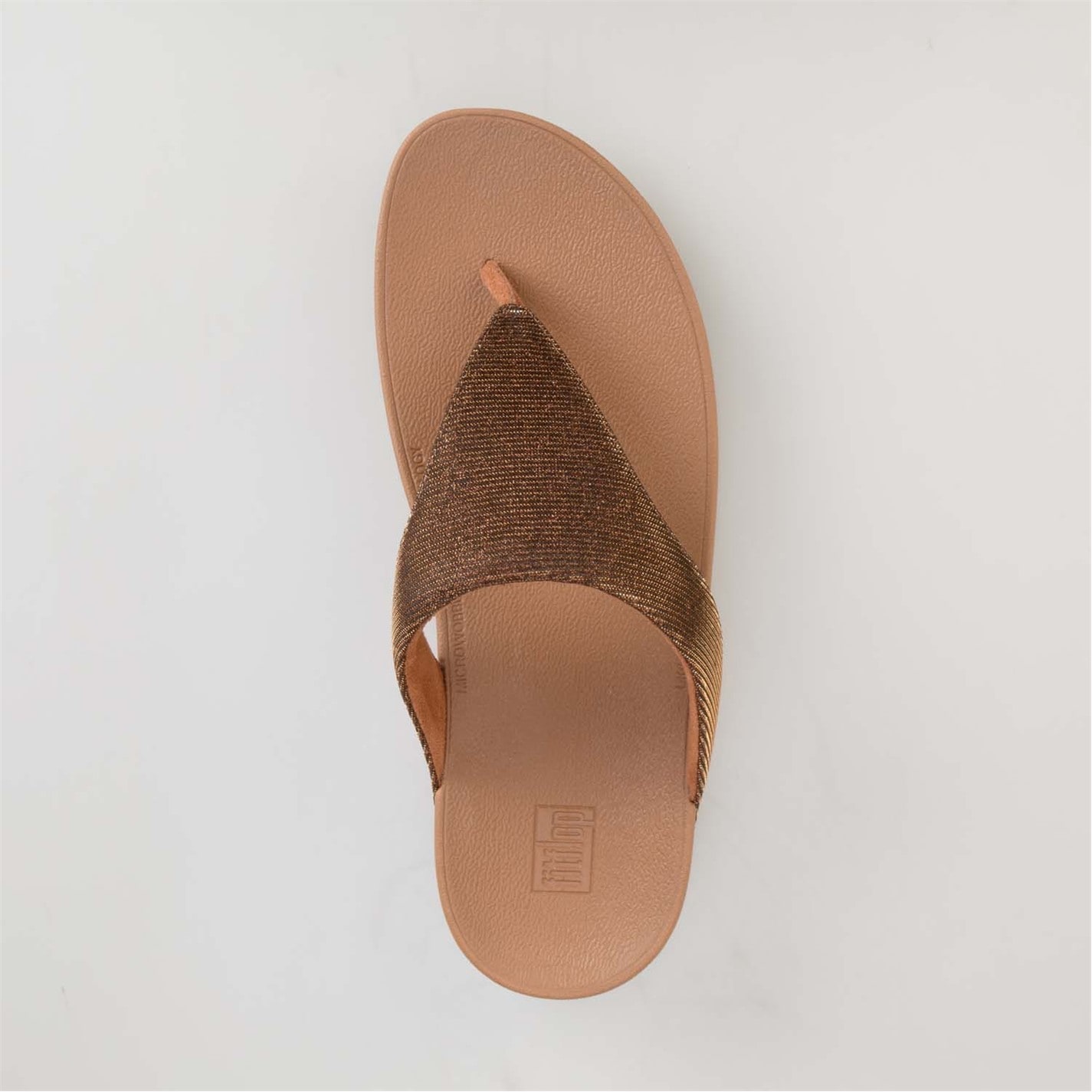 FitFlop Bronze 3243727 Lottie Glitzy Toe Thong Sandals - 5