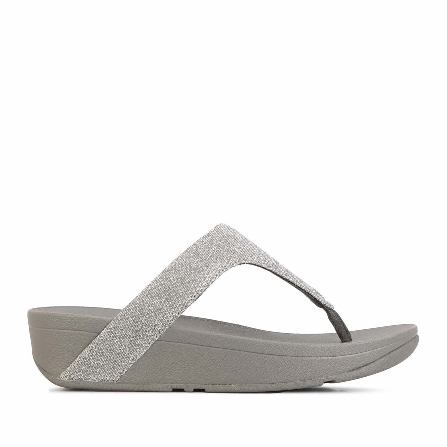 FitFlop Gunmetal 158485 Lottie Glitzy Toe Thong Sandals - 1