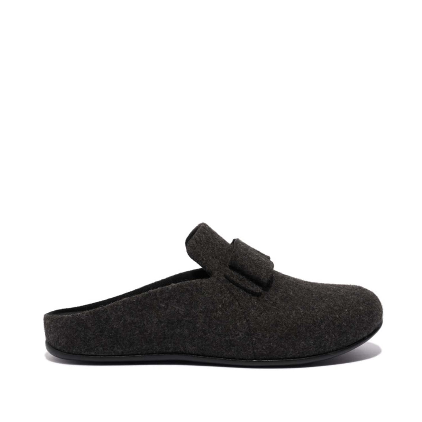 FitFlop Black 724604 Chrissie II Haus e01 Bow Felt Slippers - 1