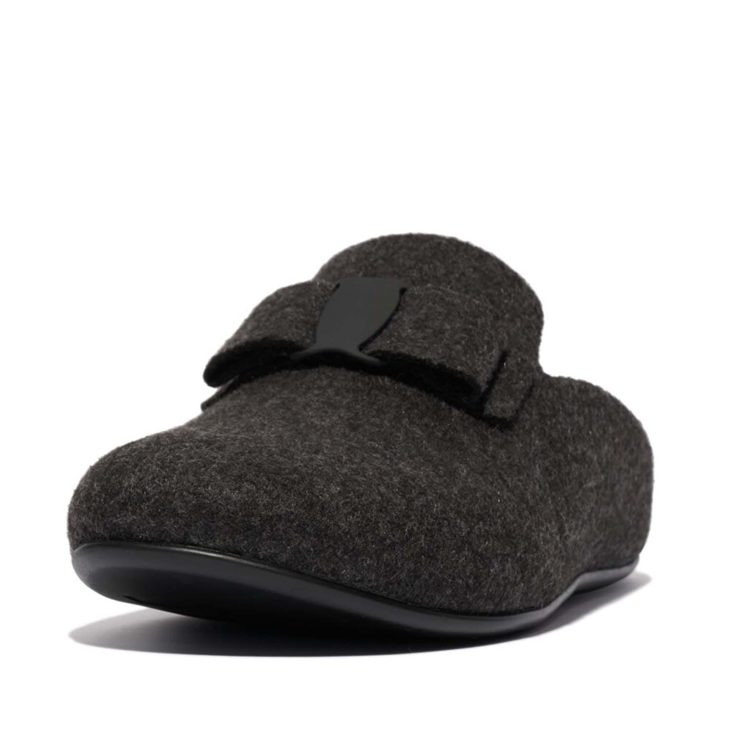 FitFlop Black 724604 Chrissie II Haus e01 Bow Felt Slippers - 2