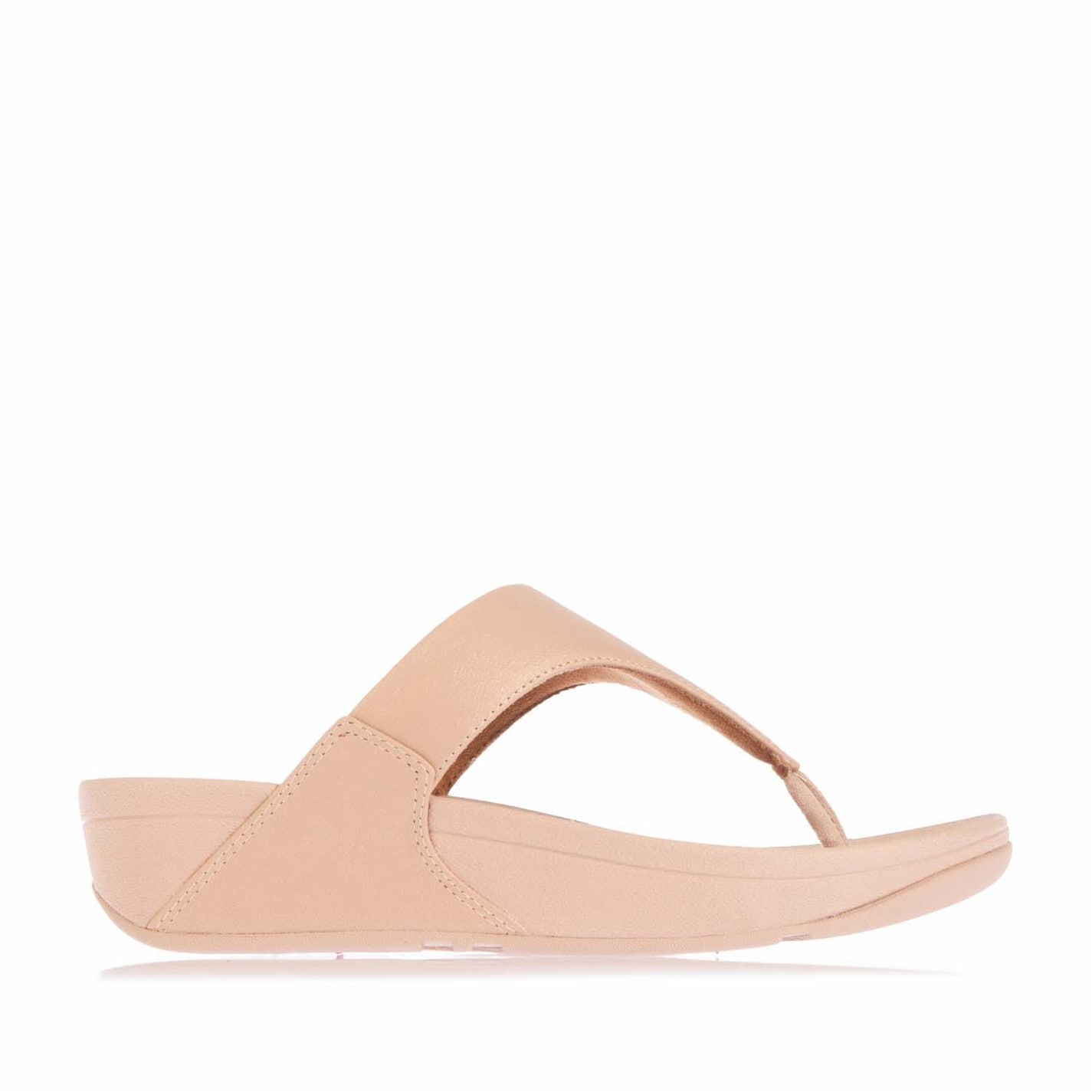 FitFlop Beige 9393612 Lulu Shimmer Toe-Post Sandals - 1
