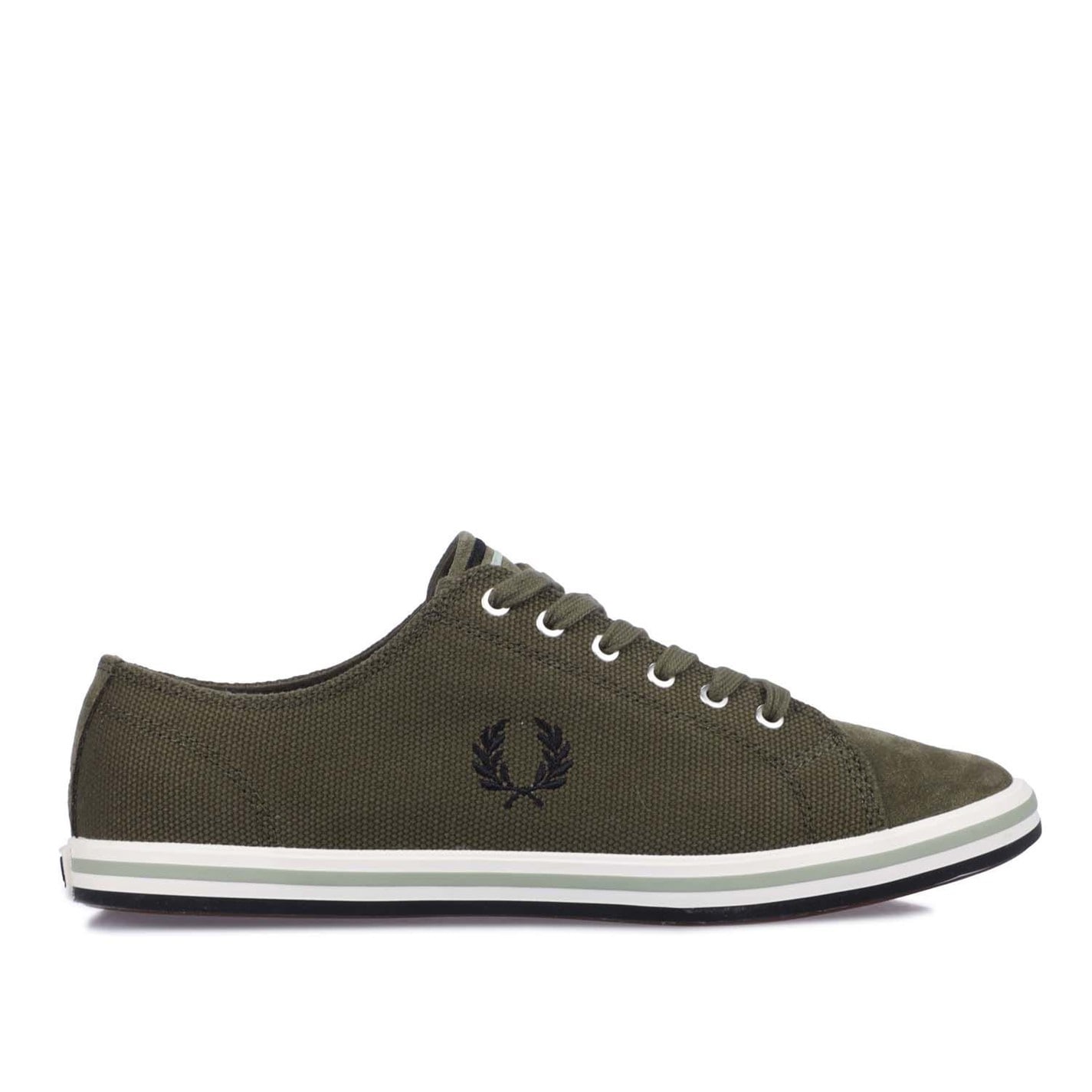 Tenisky Fred Perry Green 138563 Kingston Canvas/Suede Trainers - 1