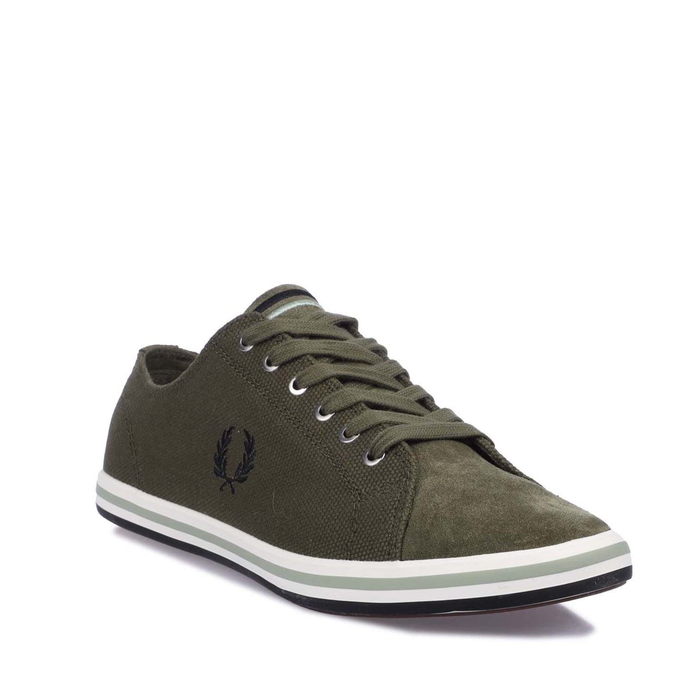 Tenisky Fred Perry Green 138563 Kingston Canvas/Suede Trainers - 2