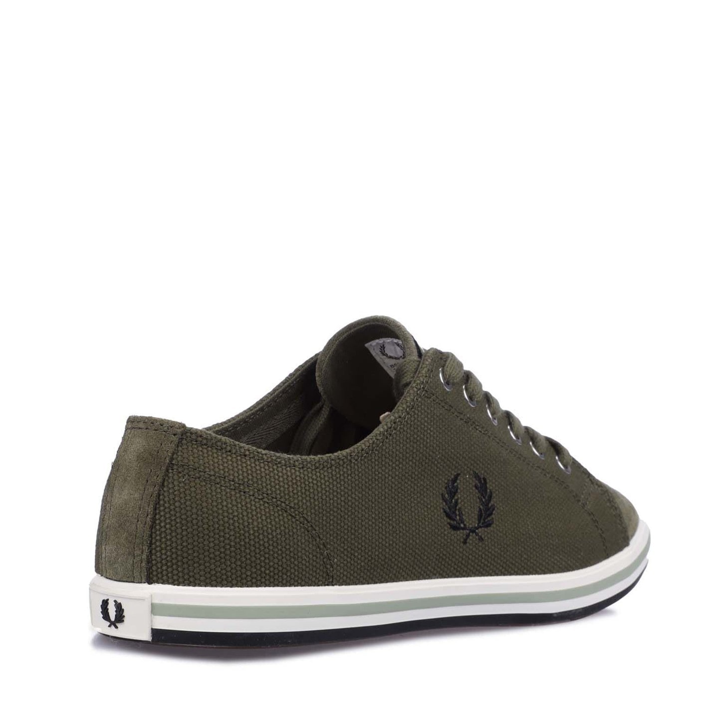 Tenisky Fred Perry Green 138563 Kingston Canvas/Suede Trainers - 3
