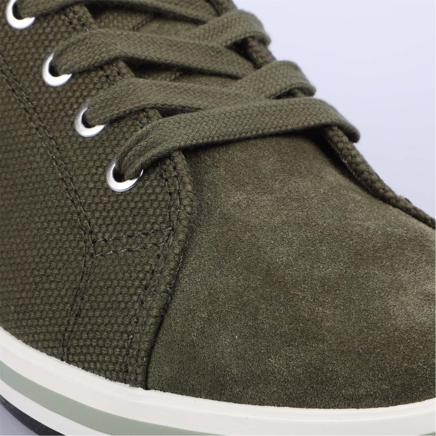 Tenisky Fred Perry Green 138563 Kingston Canvas/Suede Trainers - 5