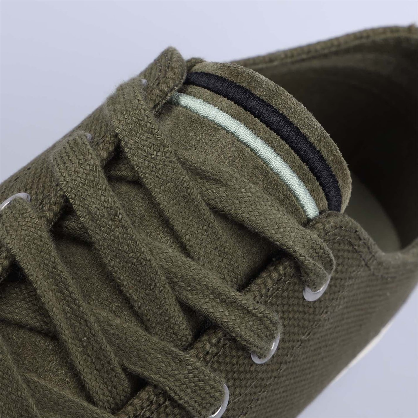 Tenisky Fred Perry Green 138563 Kingston Canvas/Suede Trainers - 6