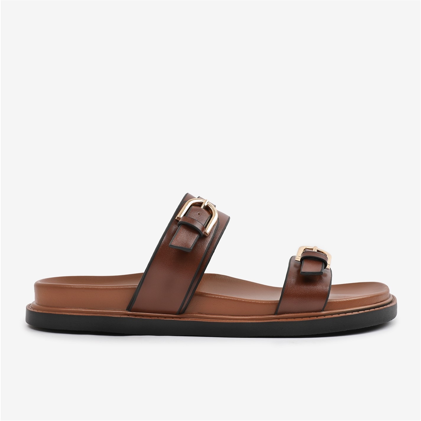 Wheres That From Tan 3727545 TanPU Abrina Flatform Sandal Wit - 1