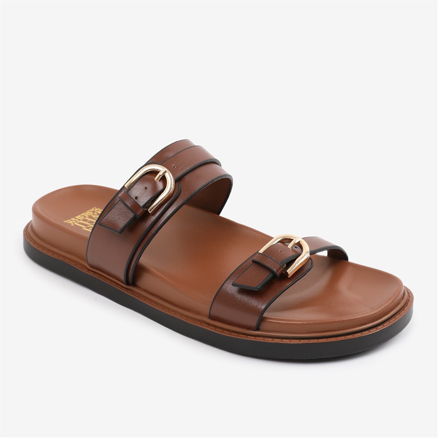 Wheres That From Tan 3727545 TanPU Abrina Flatform Sandal Wit - 3