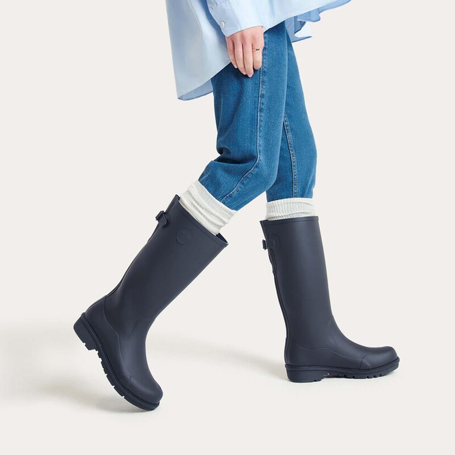 Boty Fitflop Navy 7888106 Wonderwelly Tall Wellington Boots - 2