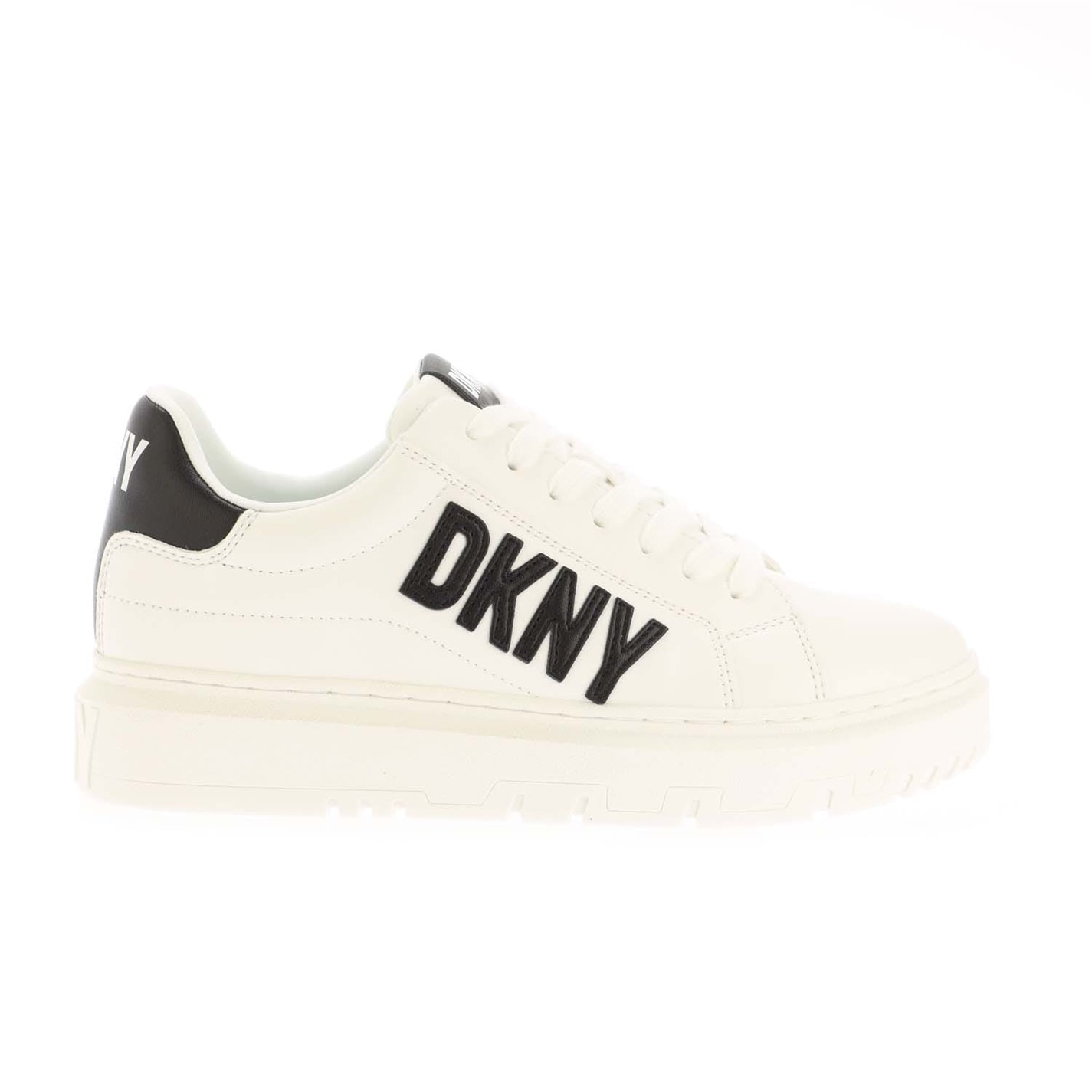 Tenisky DKNY White Black 563396 Minda Lace Up Trainers - 1