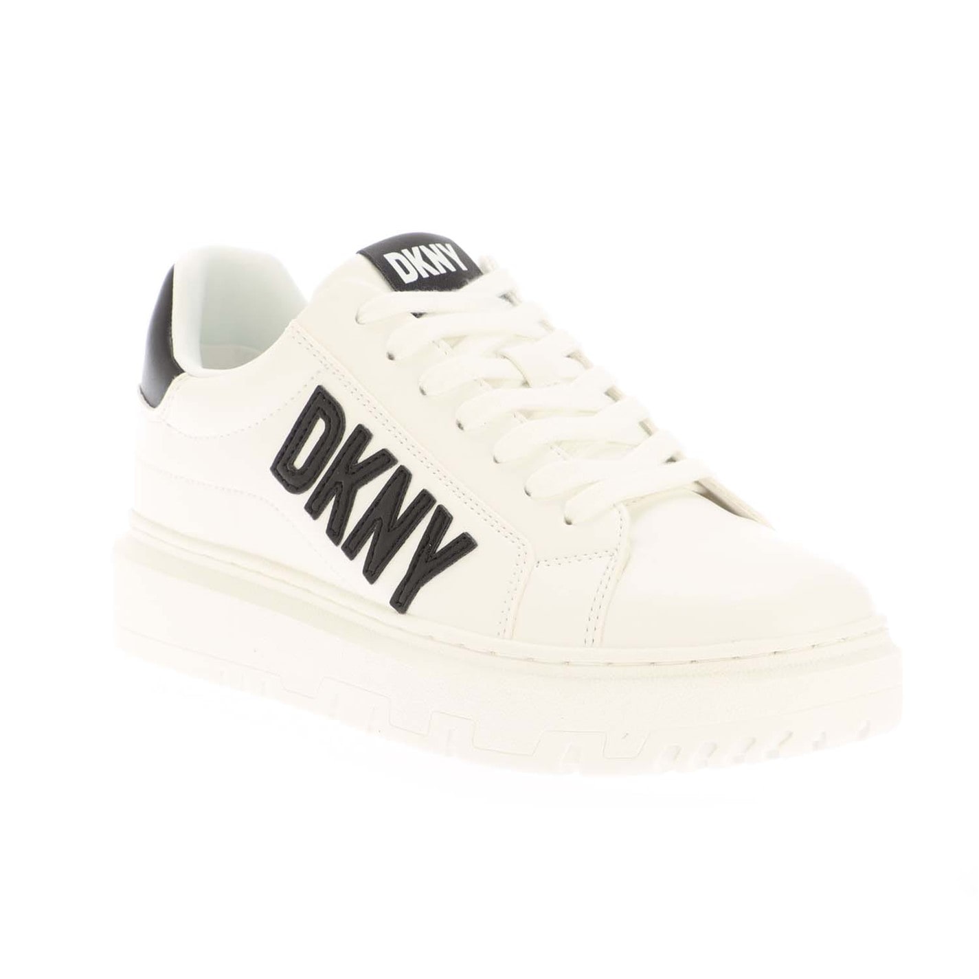 Tenisky DKNY White Black 563396 Minda Lace Up Trainers - 2
