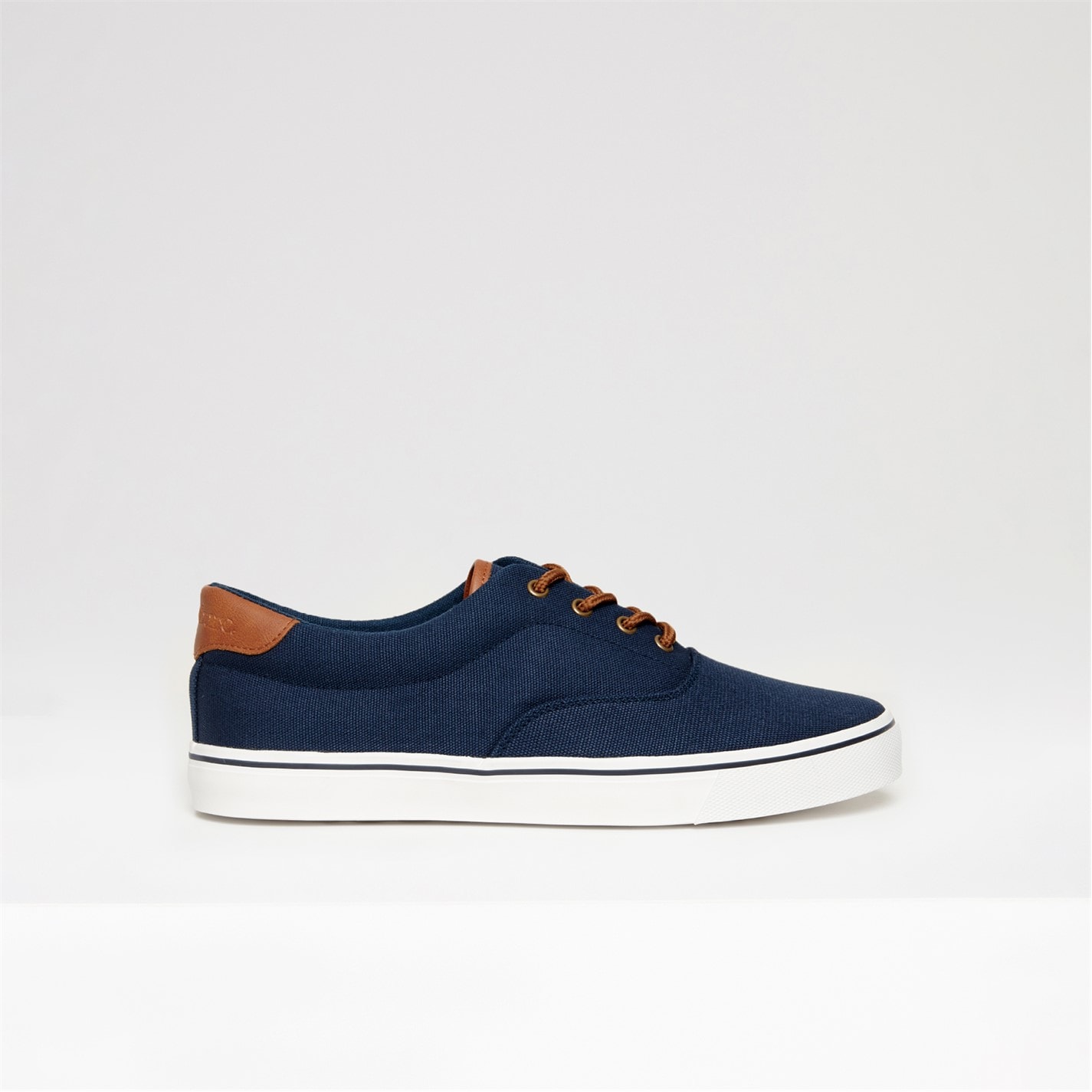 Tenisky Threadbare Navy 3990482 Men's Lace-Up Canvas Low-Top Trainers - 4