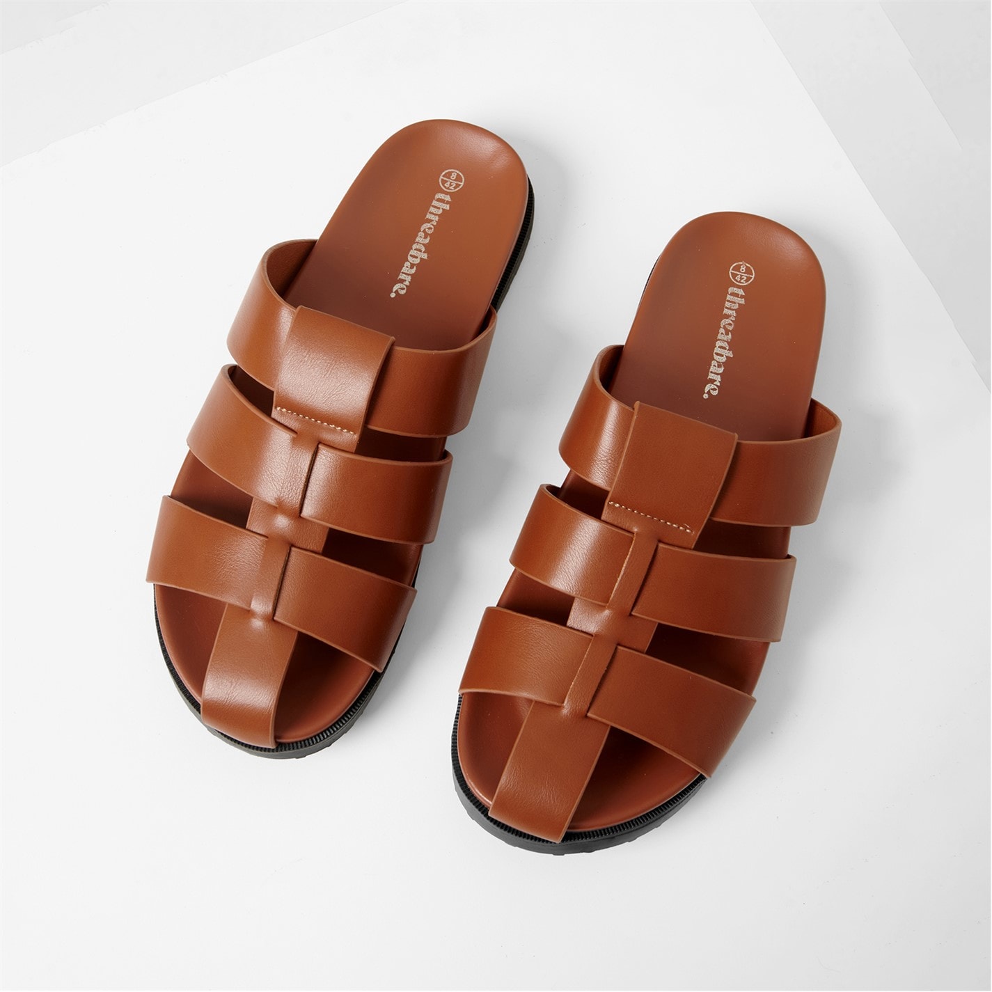 Threadbare Tan 1671687 Gladiator Slip-On Sandals - 4