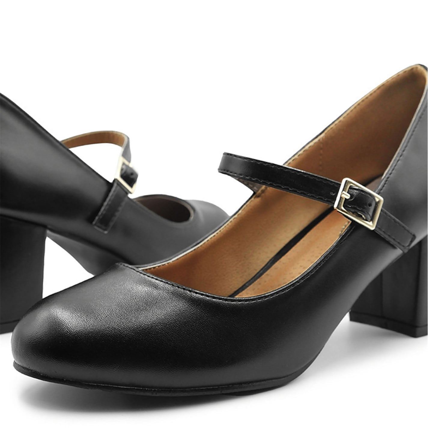 Where’s That From Araceli Extra Wide Fit Block Heel Mary Jane Pumps - 4