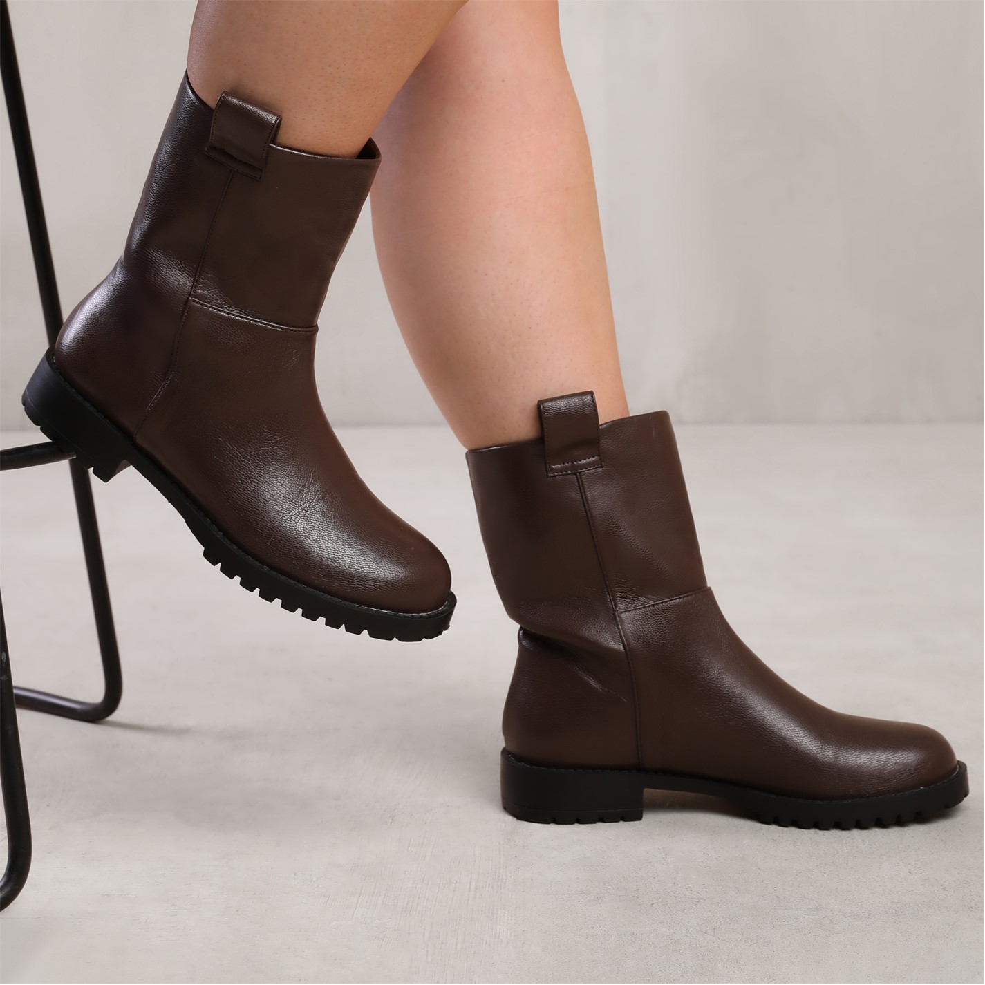 Where’s That From Delta Brown Grain Mid Calf Boots - 2