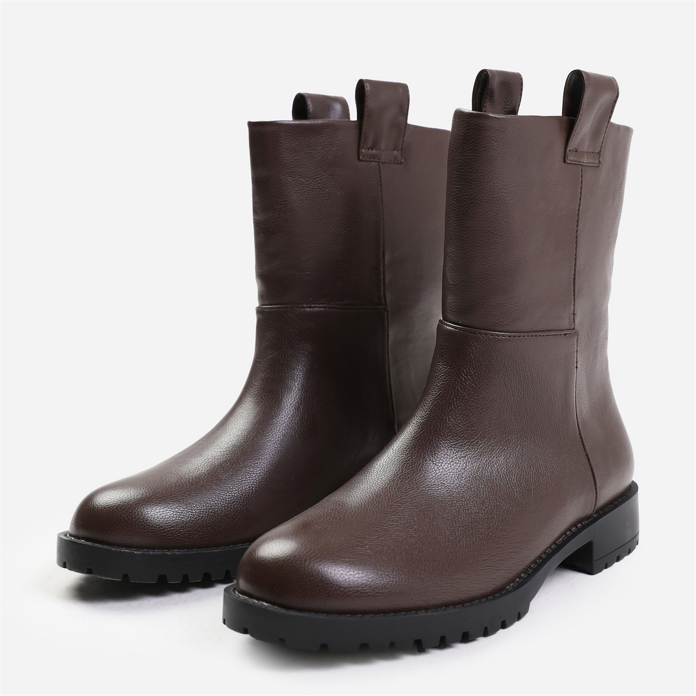 Where’s That From Delta Brown Grain Mid Calf Boots - 4