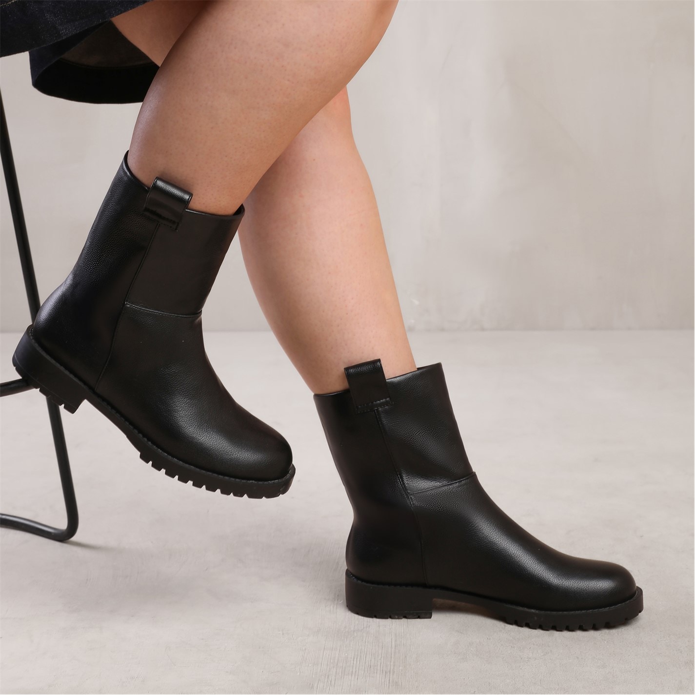 Where’s That From Delta Black Grain Mid Calf Boots - 2