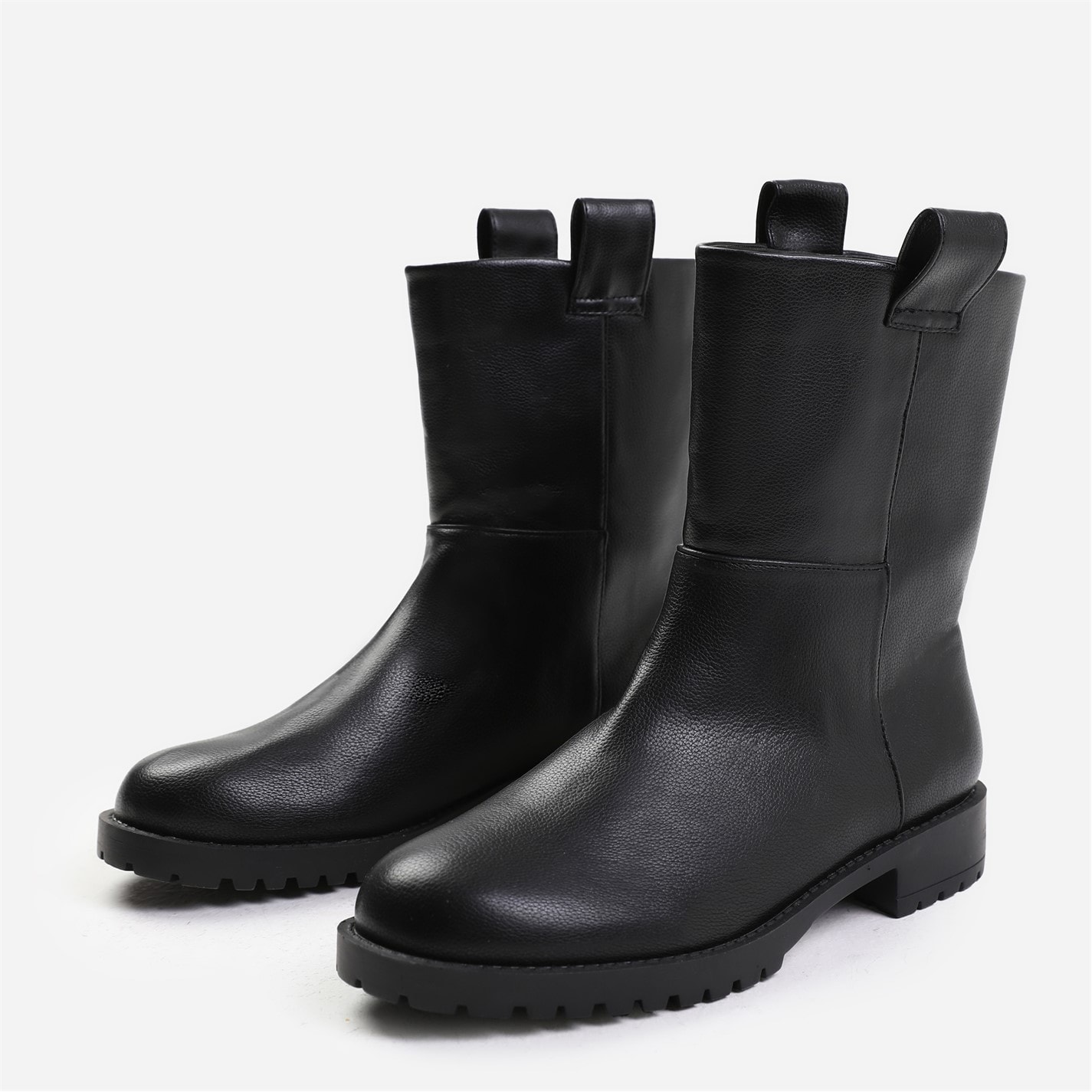 Where’s That From Delta Black Grain Mid Calf Boots - 4