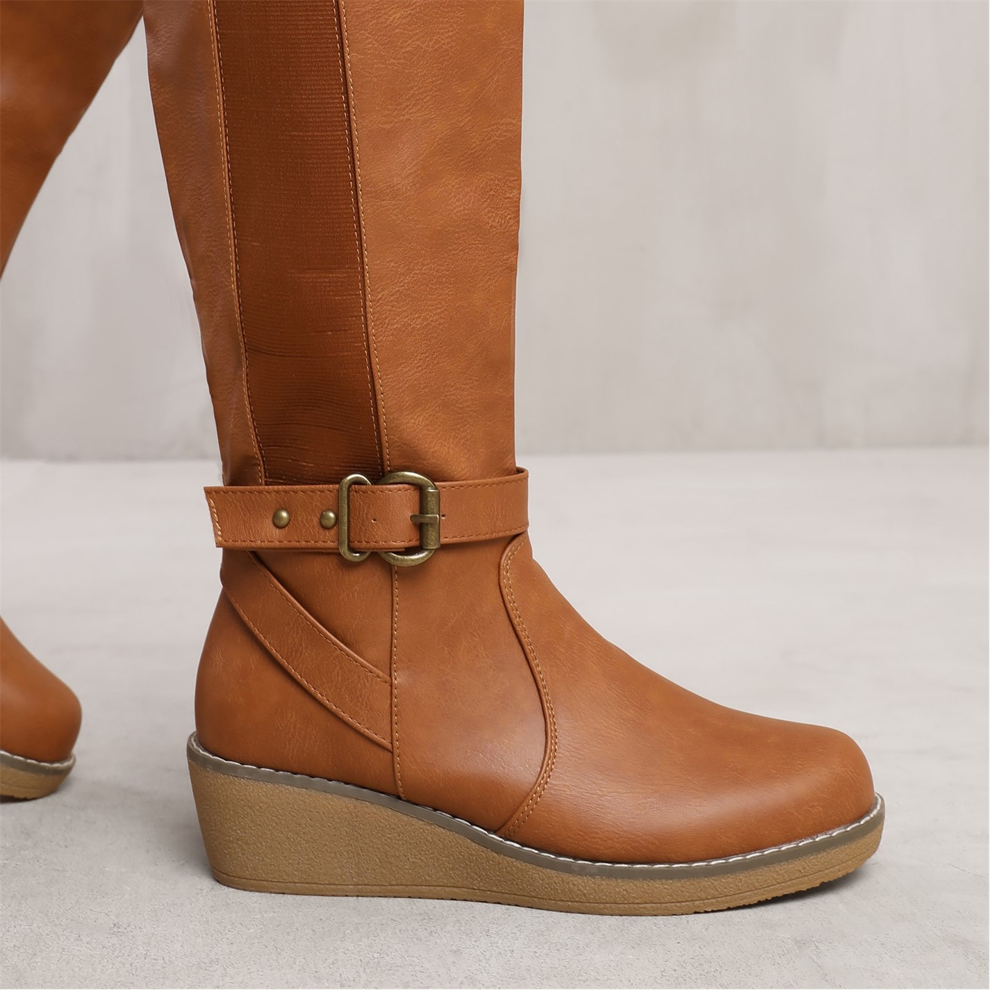 Wheres That From Ayleen Knee High Boots In Tan - 3