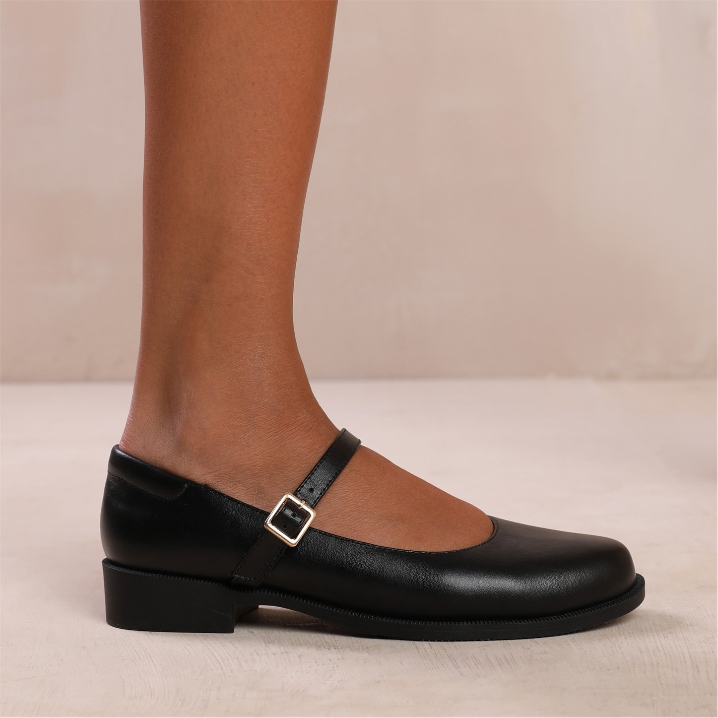 Where’s That From Black PU 7047605 Black Pu Kingston Bucke Low Heel Loafers - 3
