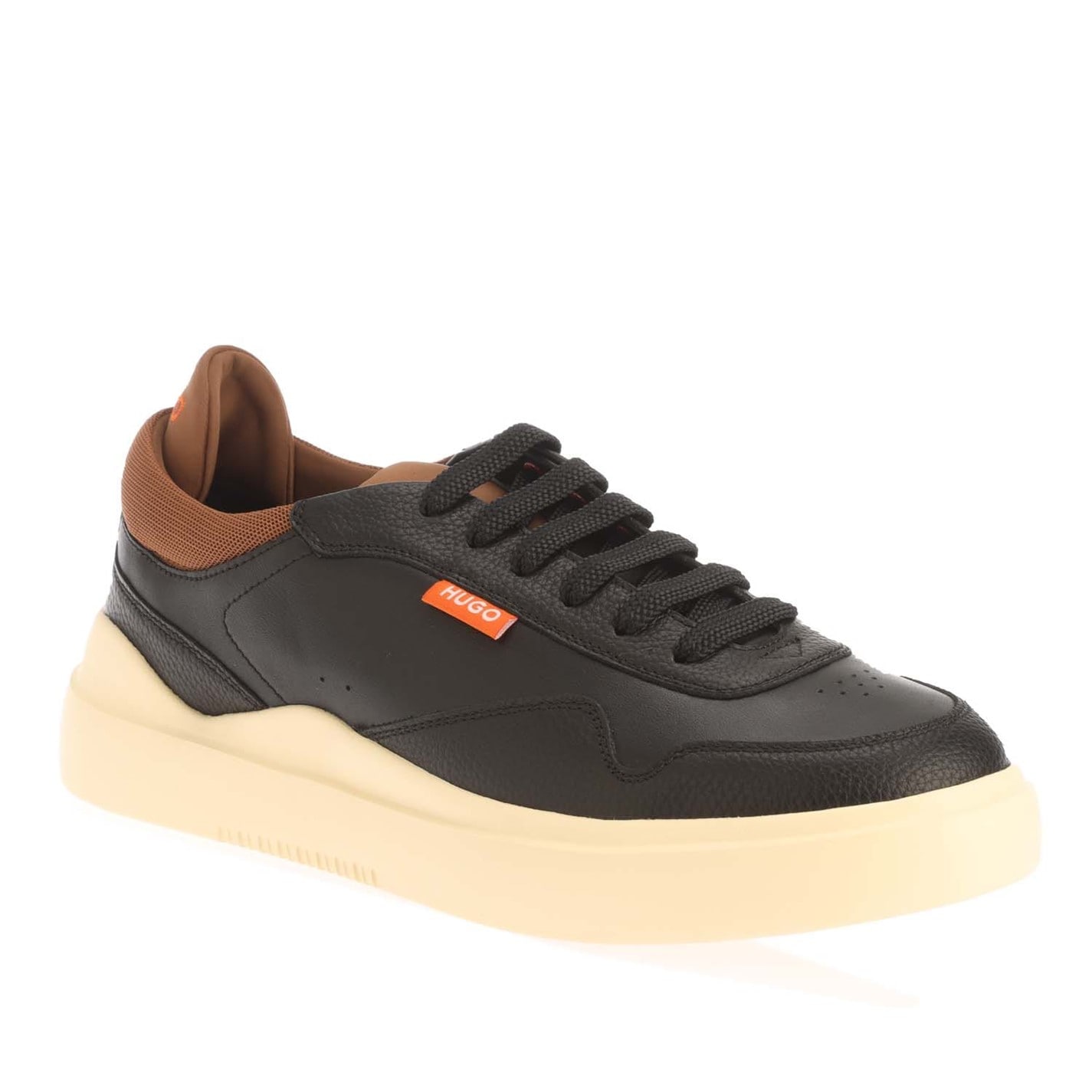 Tenisky Hugo Charcoal 1952613 Leather Lace Up Trainers - 2