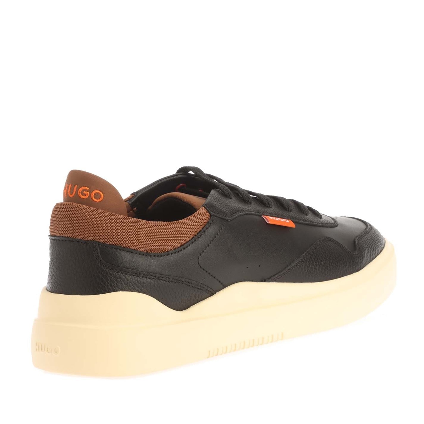 Tenisky Hugo Charcoal 1952613 Leather Lace Up Trainers - 3