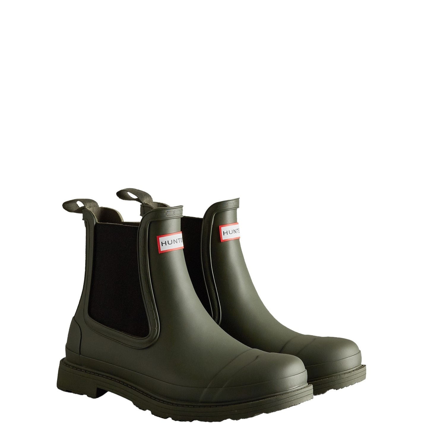 Gumáky Hunter Dark Olive 7386037 Commando Chelsea Boots - 2