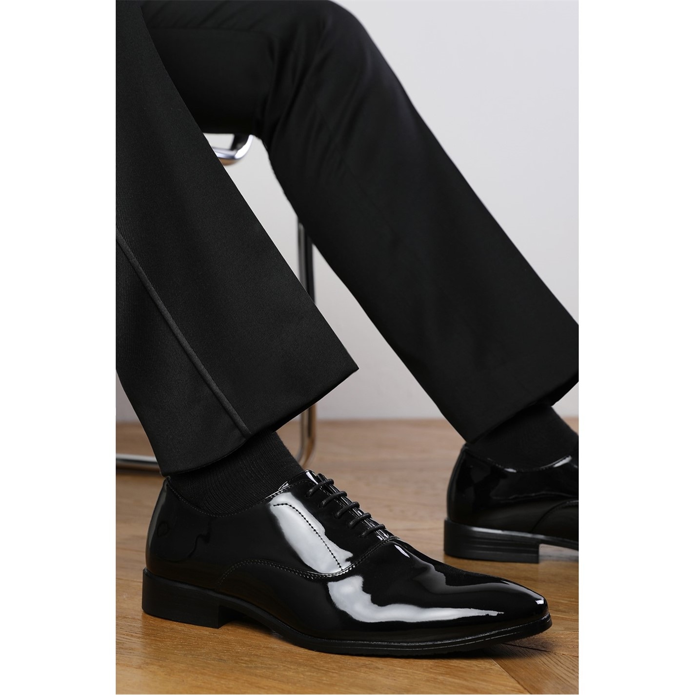 Topánky Wheres That From Black 6303147 Nick Oxford Wide Fit Lace Up Work Dress Shoes - 1